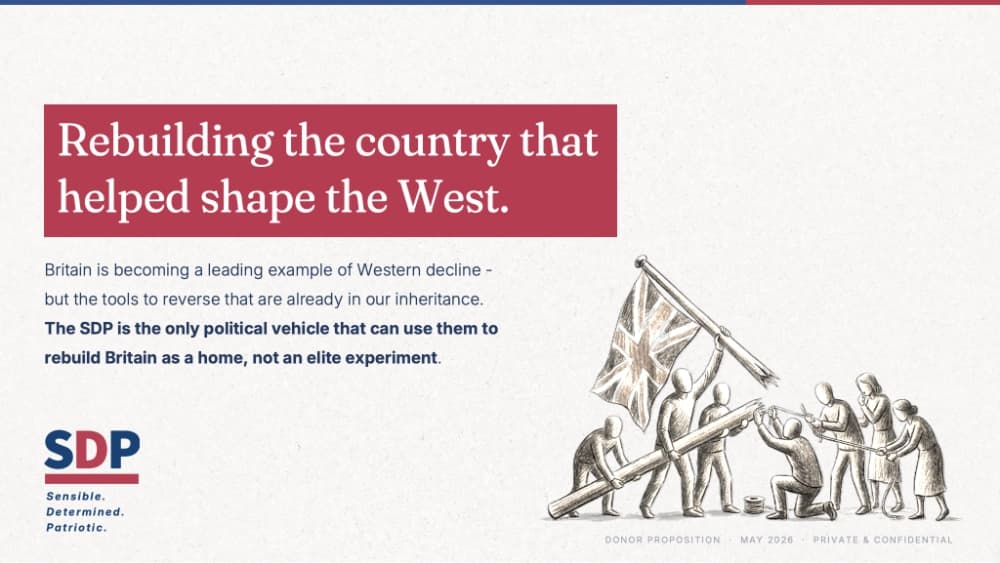 Cover of the SDP fundraising deck